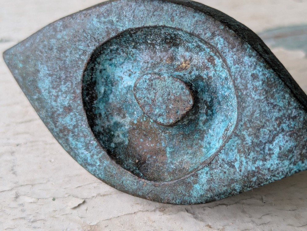 1967 "Antico" Eye by Jerome & Evelyn Ackerman Hand-cast Solid Brass Pull