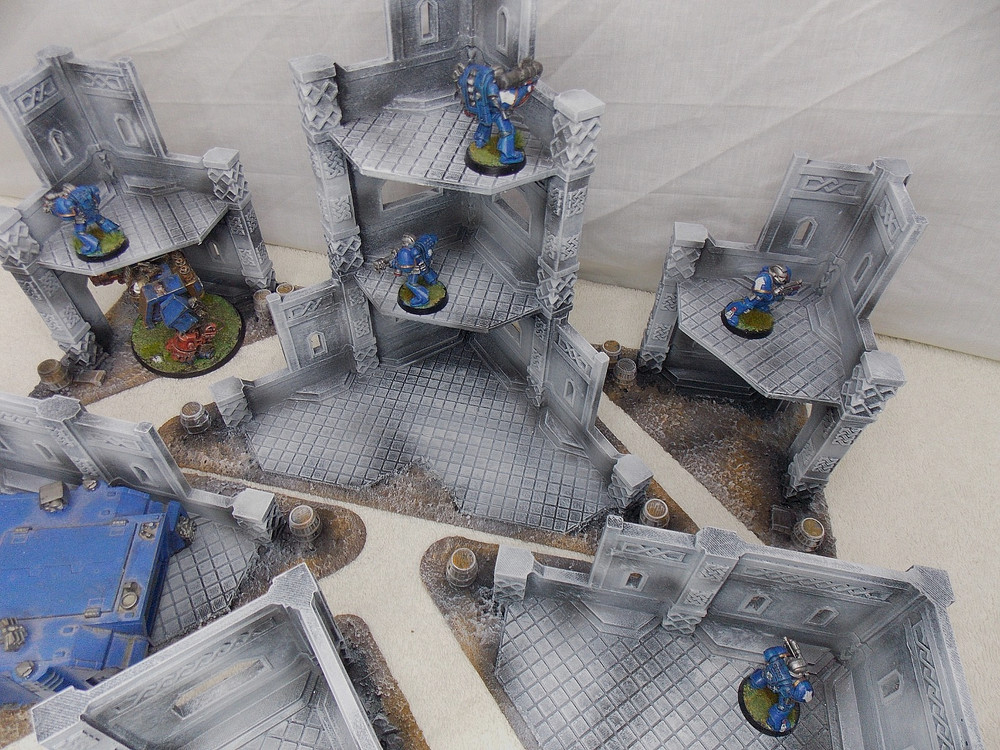WARGAMING TERRAIN PAINTED, MEGA BUNDLE SET OF 9 PIECES