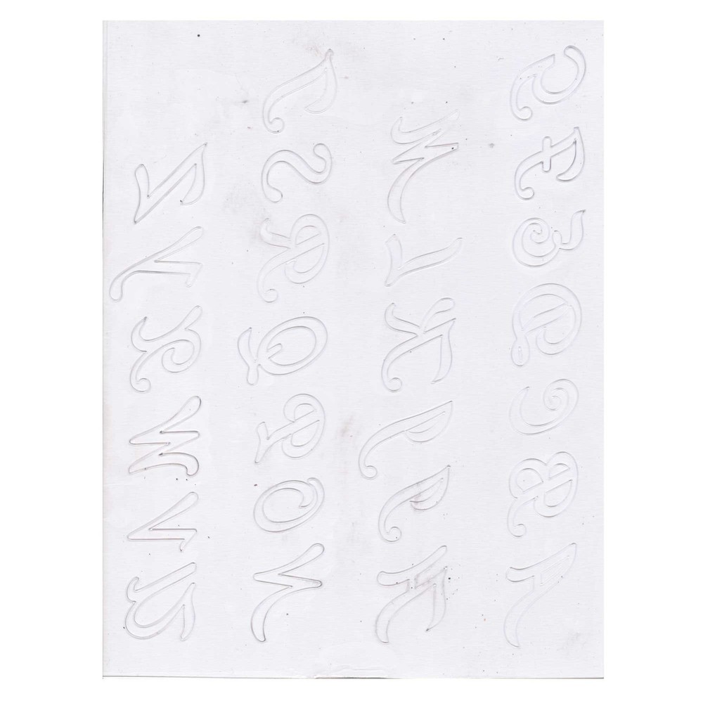 1" Cursive Alphabet Reusable Leather Tooling Pattern MakerAid® 78904-36