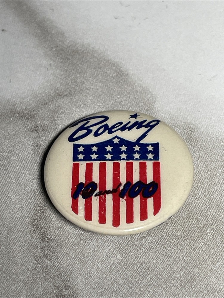 WWII Era Boeing 10-100 Pinback Button HS-42