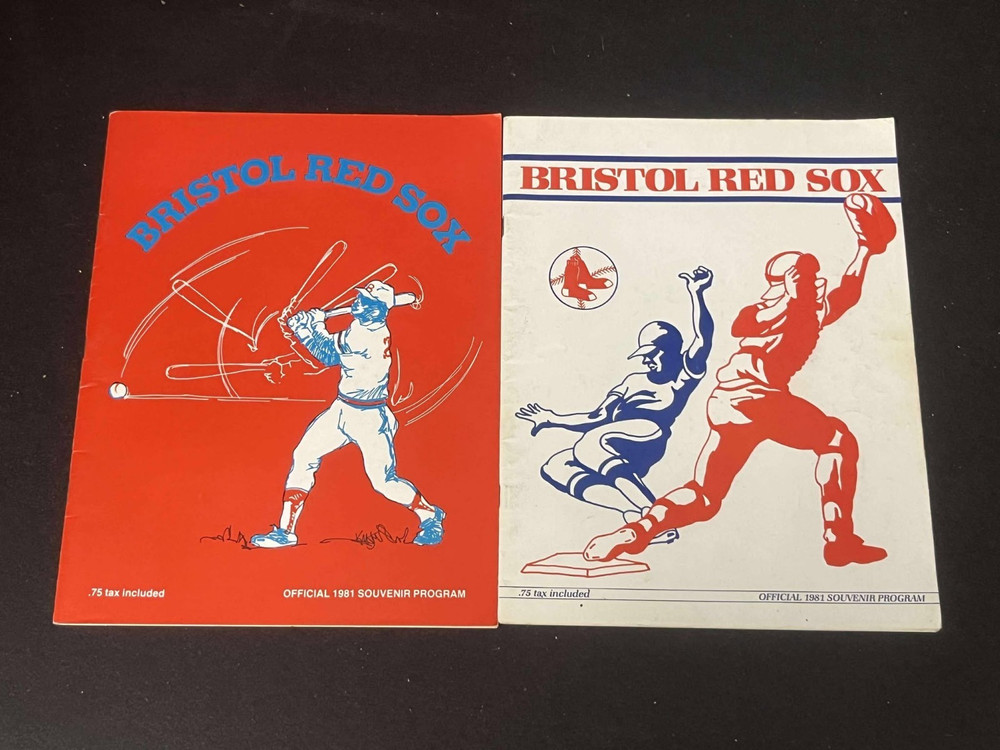 (2) BRISTOL RED SOX 1981 OFFICIAL SOUVENEIR PROGRAM LOT