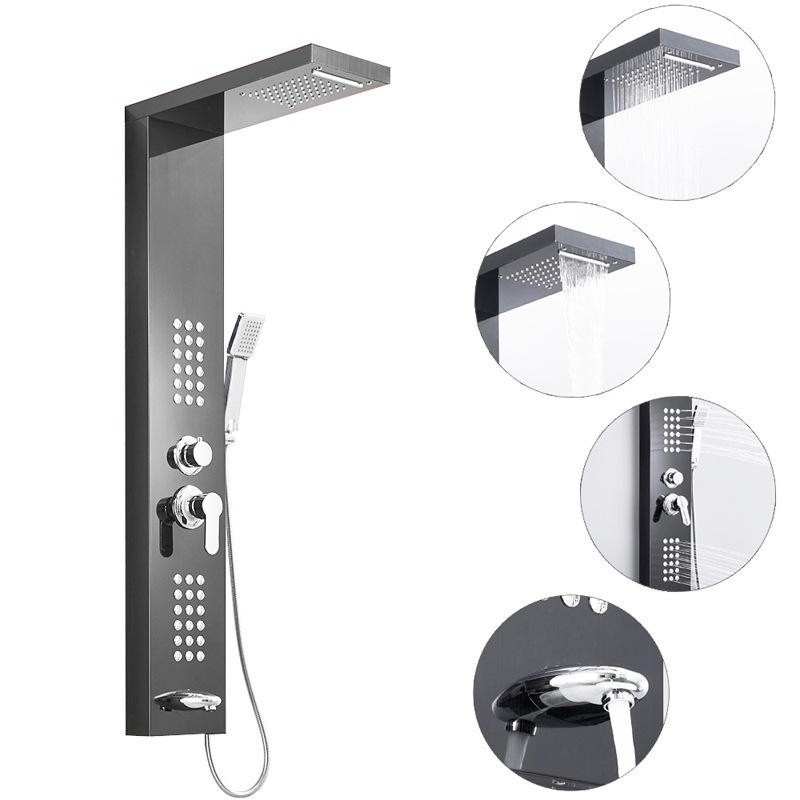 ZeeCry Shower Panel Tower System Rainfall & Waterfall Shower Hand Shower SS304
