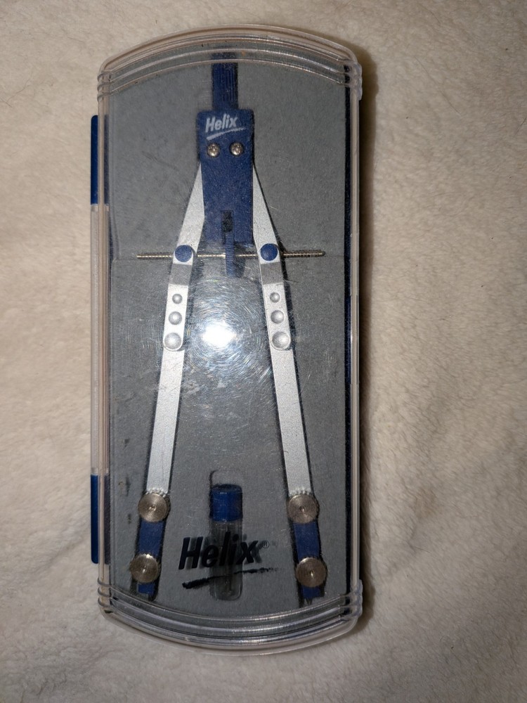 Helix Oxford Compass Drafting Drawing Precision Tool W/Case & Replacement Lead