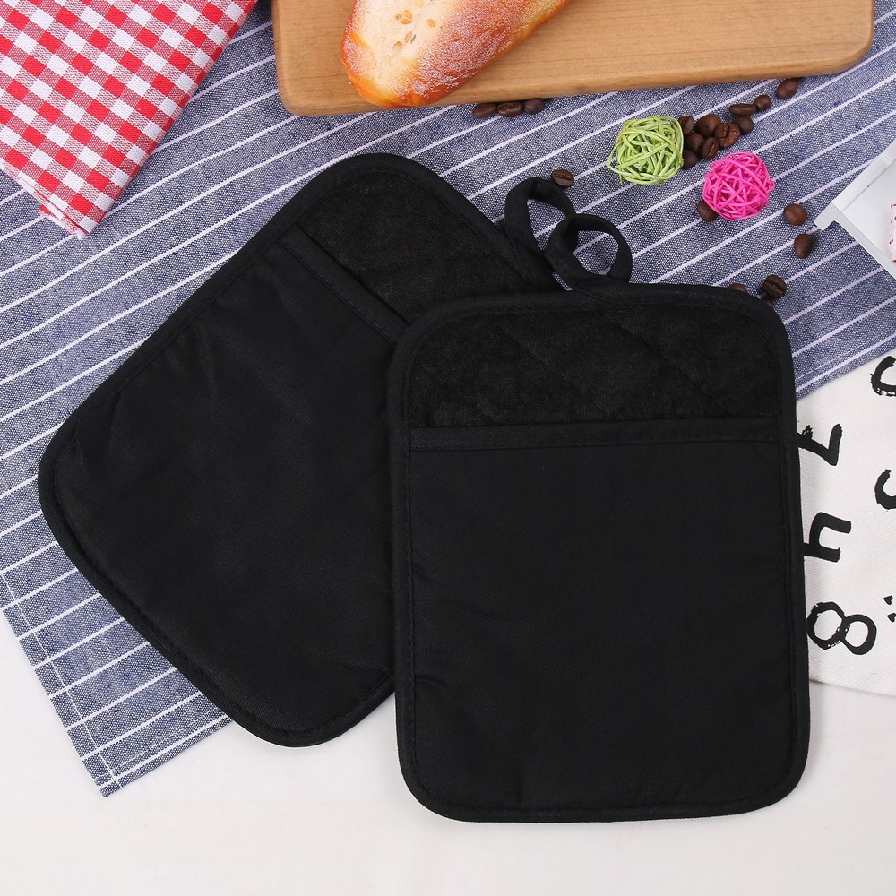 100% Cotton with Silicone Kitchen Everyday Basic Pot Holder Coaster Potholder...