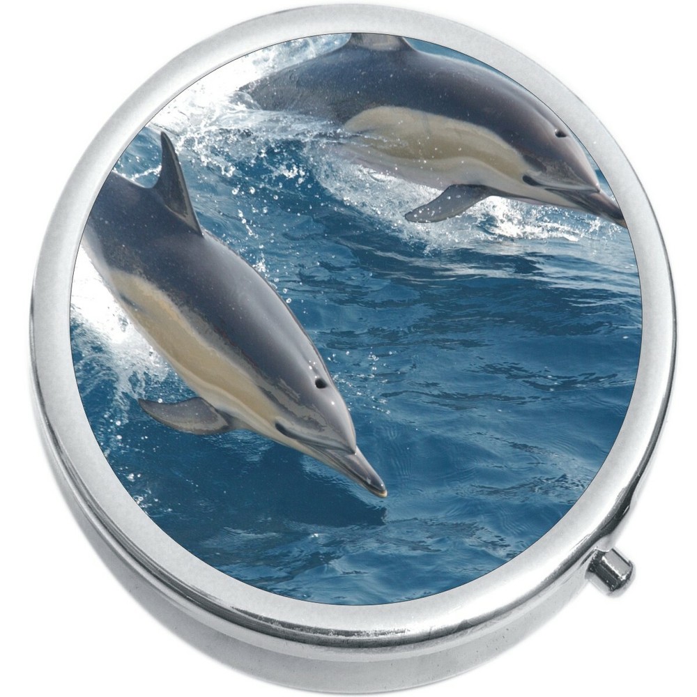 Dolphins Medicine Vitamin Compact Pill Box