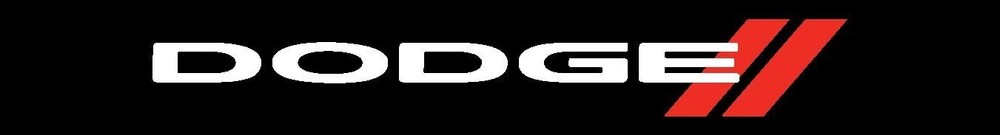 Dodge Red Stripes Sunshade Windshield Decal 36" x 5" adhesive application