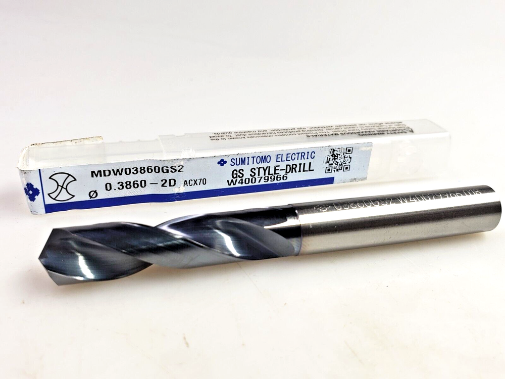 Sumitomo 0.386" MDW03860GS2 Solid Carbide Drill 2XD ACX70