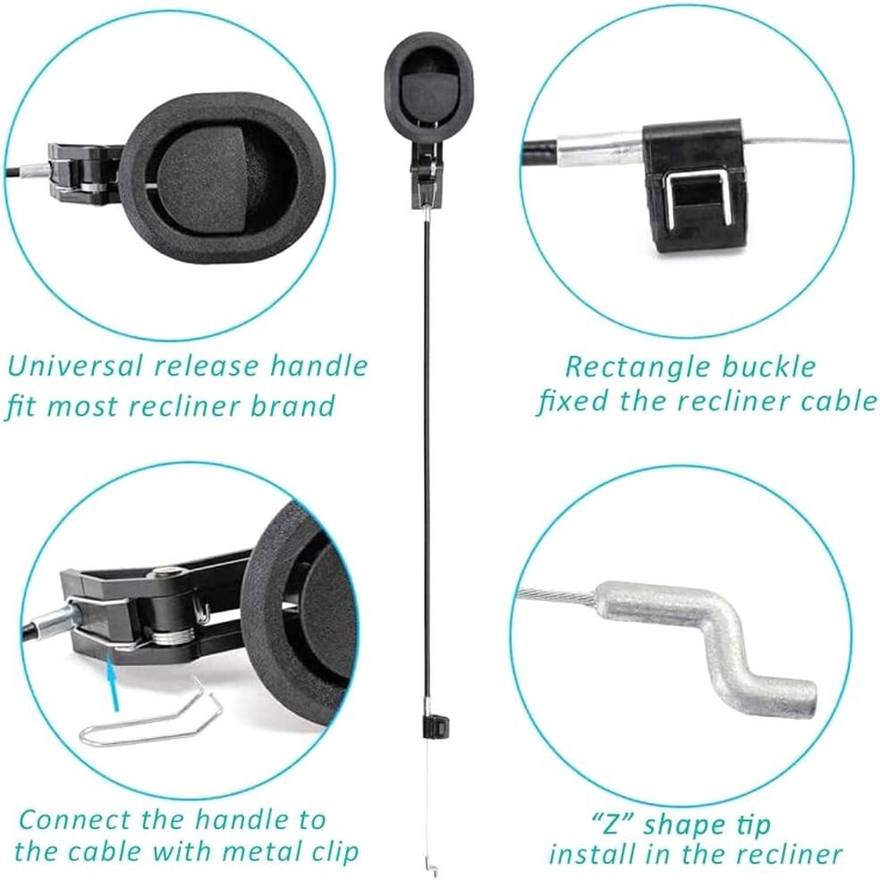 Sofa Recliner Release Pull Handle Lazy Boy Cable Chair Couch Lever