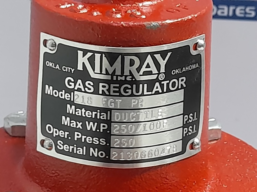 Kimray 218 FGT PR Gas Regulator KIM-ABW Pressure Reducing Valve ABW