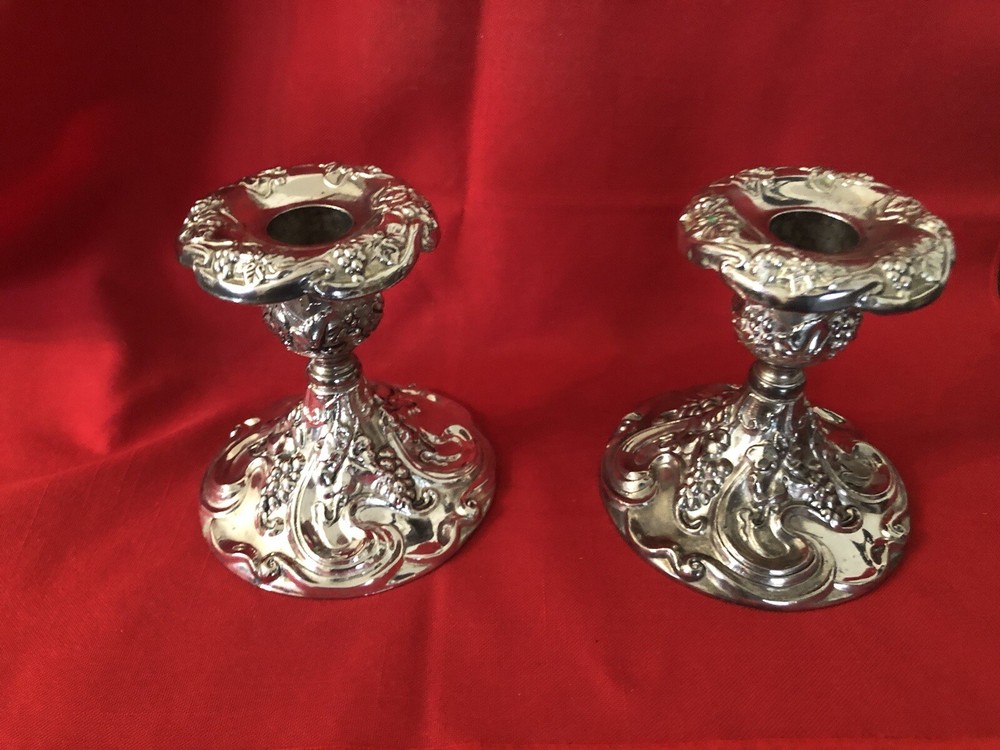 Godinger Silver Plated Candlesticks 4”