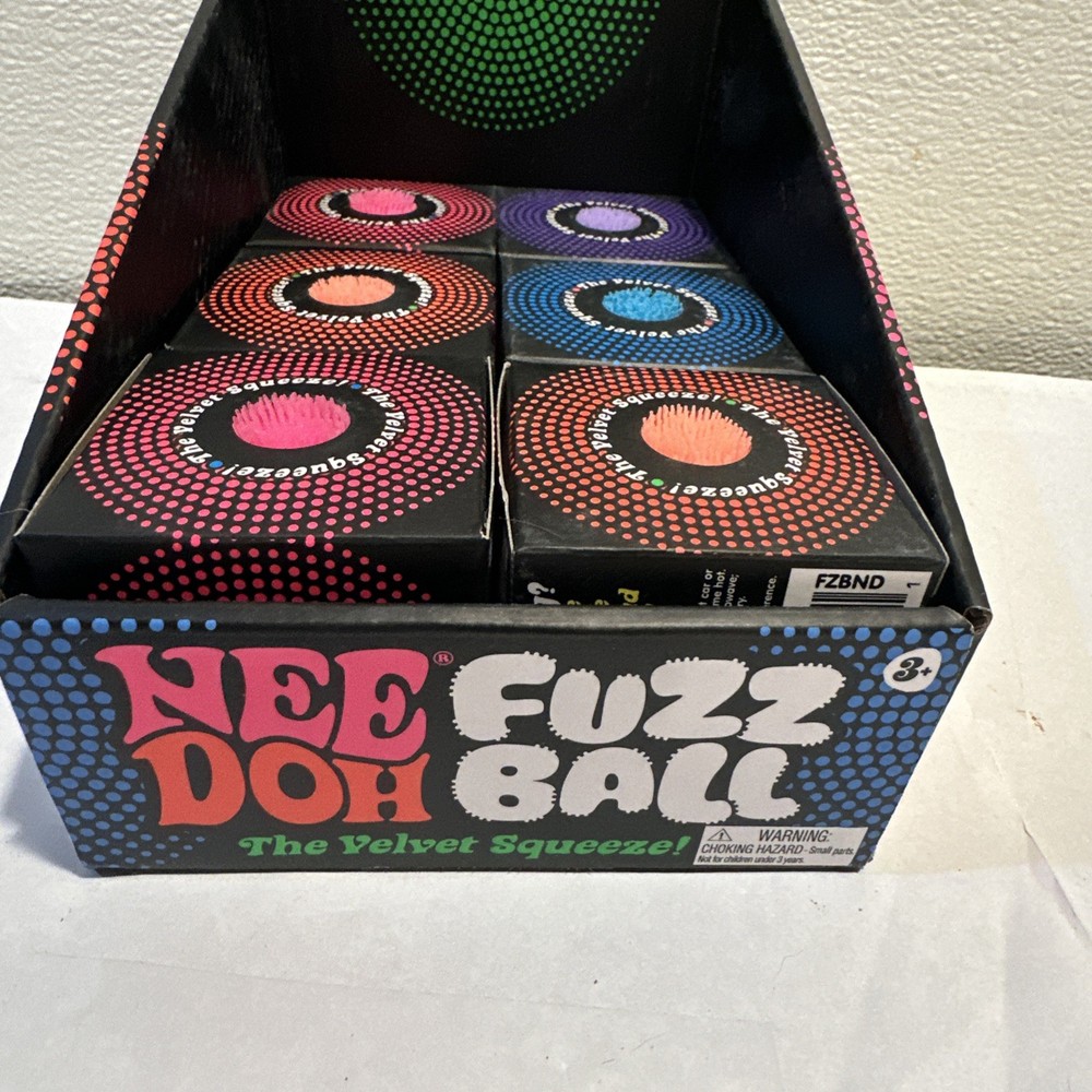Needoh Fuzz Ball 6 Pack With Display Box