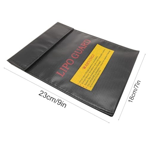 Lithium Battery Explosion-Proof Bag High Temperature Storage Protective Black