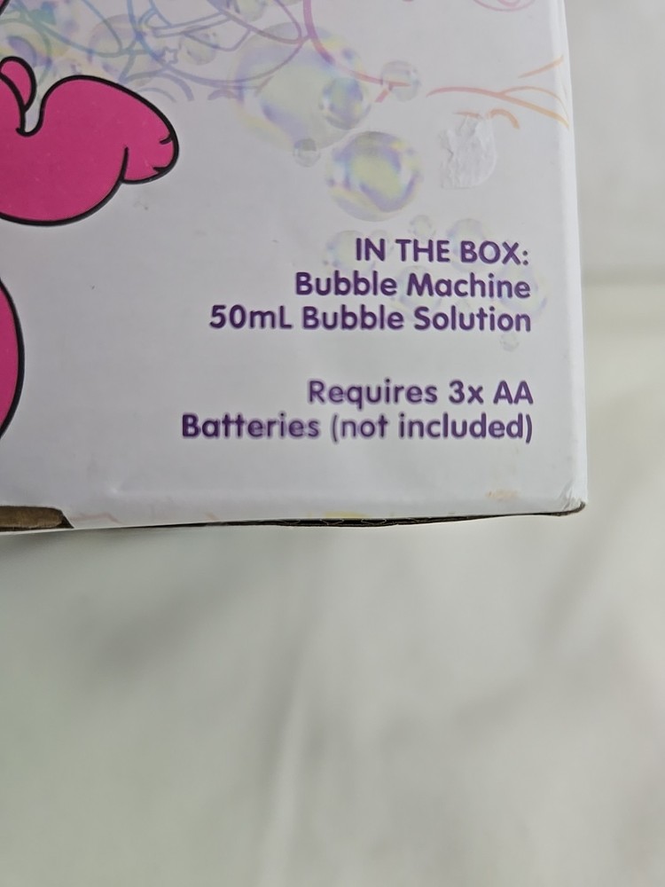 Care Bear Cheer Bear Automatic Bubble Blower W/ Solution Battery Operated Easter