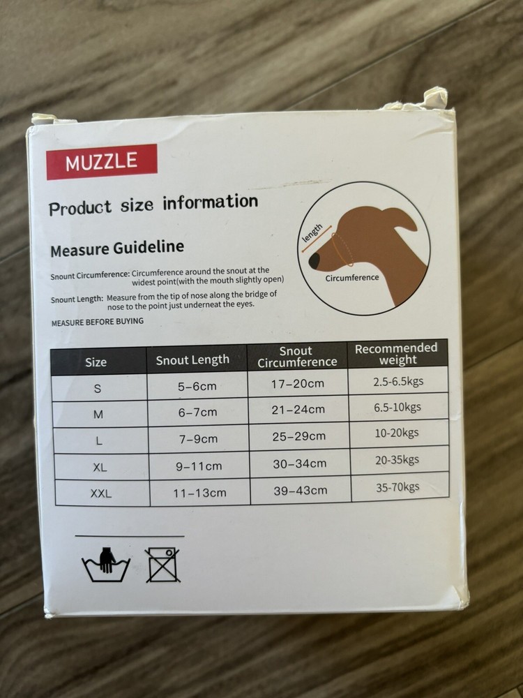 Dog Muzzle XL Breathable Basket Muzzle Black