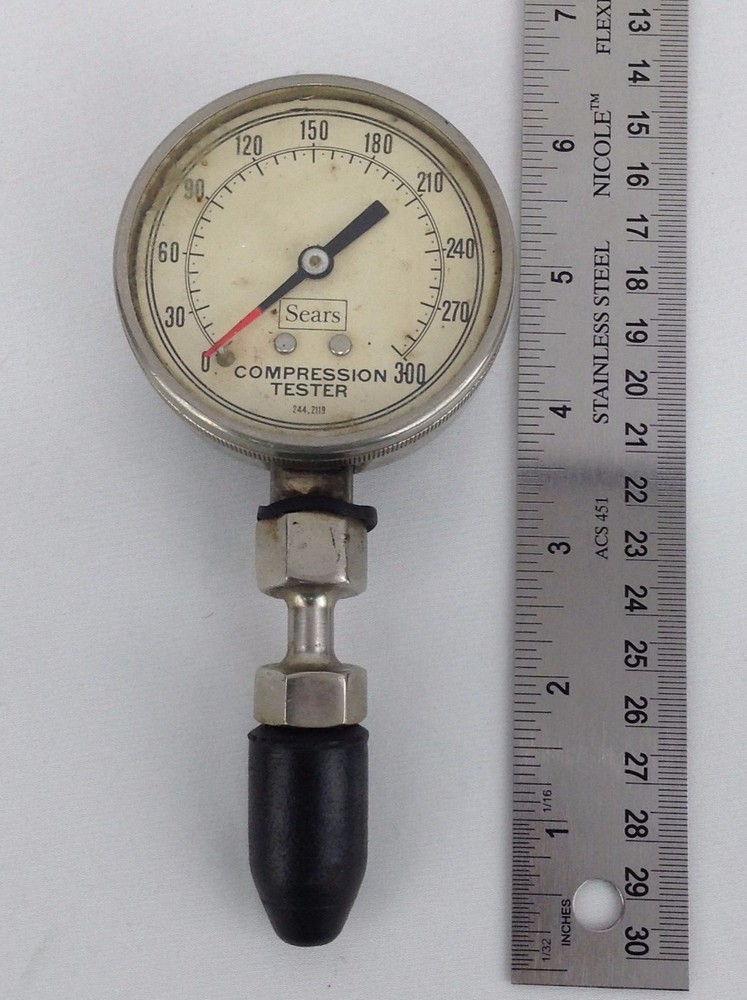 Vintage Sears Compression Tester Model 244.2119