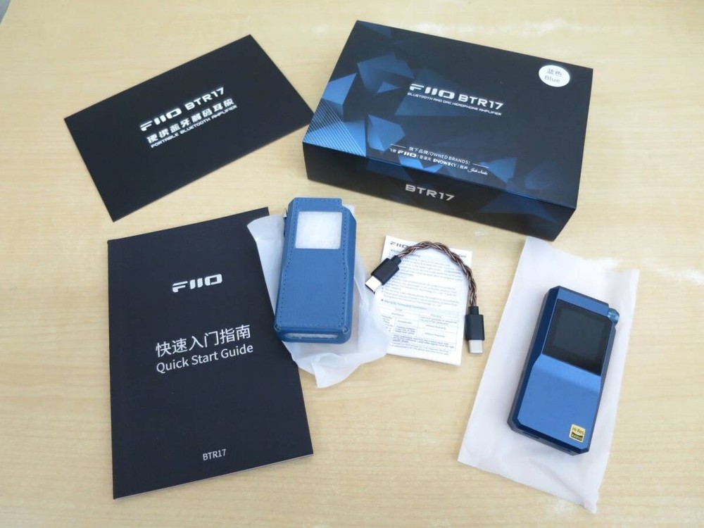 FiiO BTR17 Bluetooth Headphone Amplifier All Function Tested [Blue]