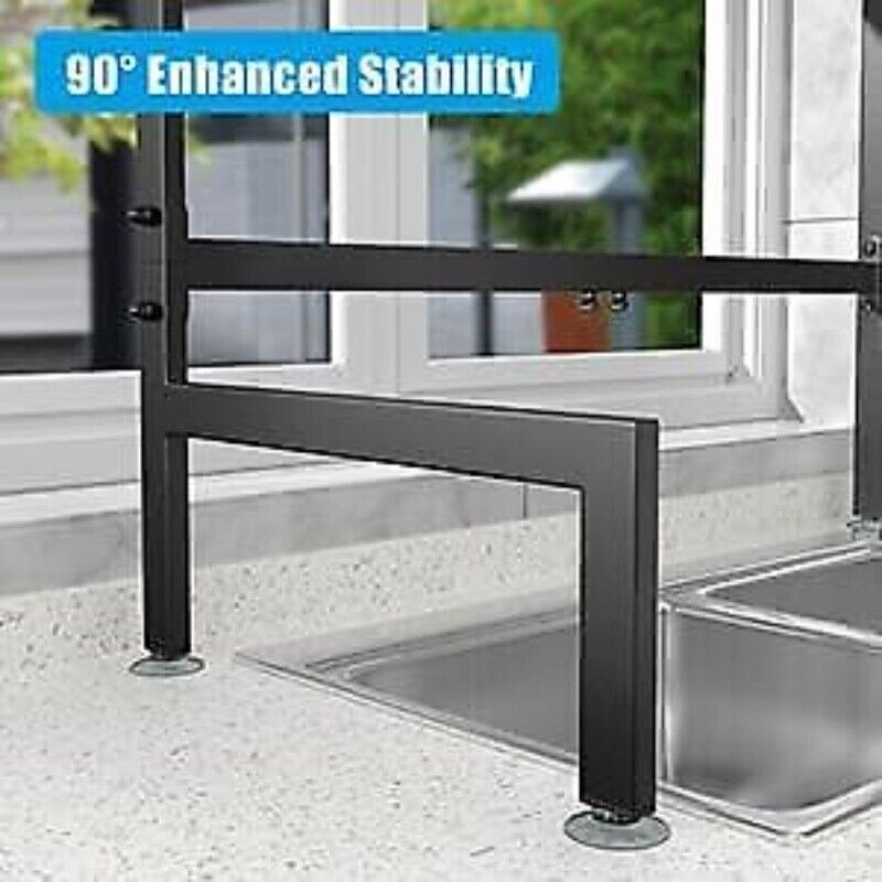 2-Tier 4 Baskets Over The Sink Dish Drying Rack Kitchen Extensible Adjustable US