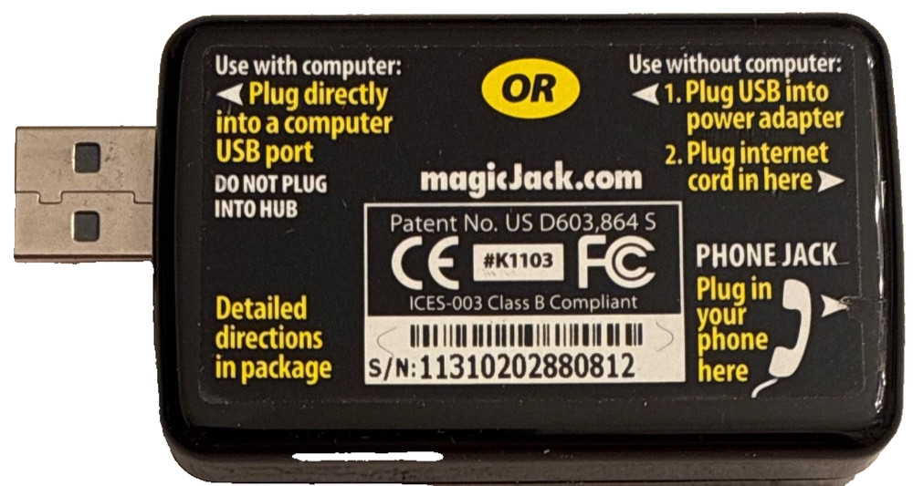 MagicJack PLUS VoIP USB Phone Adapter for Internet Calling – Home & Business
