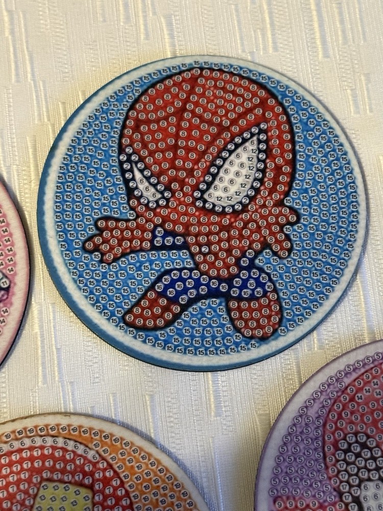 Marvel Diamond Art Coaster Lots 6ct