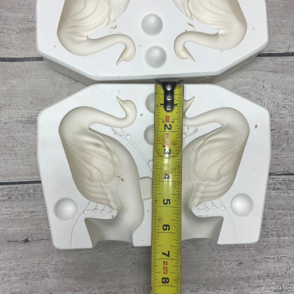 Atlantic Mold Ceramic Casting Mold Two Swan Figurine #A-1865
