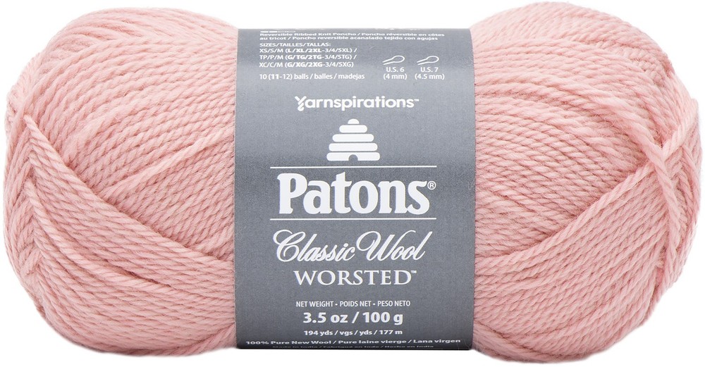 Patons Classic Wool Yarn-Blush - 5 Pack