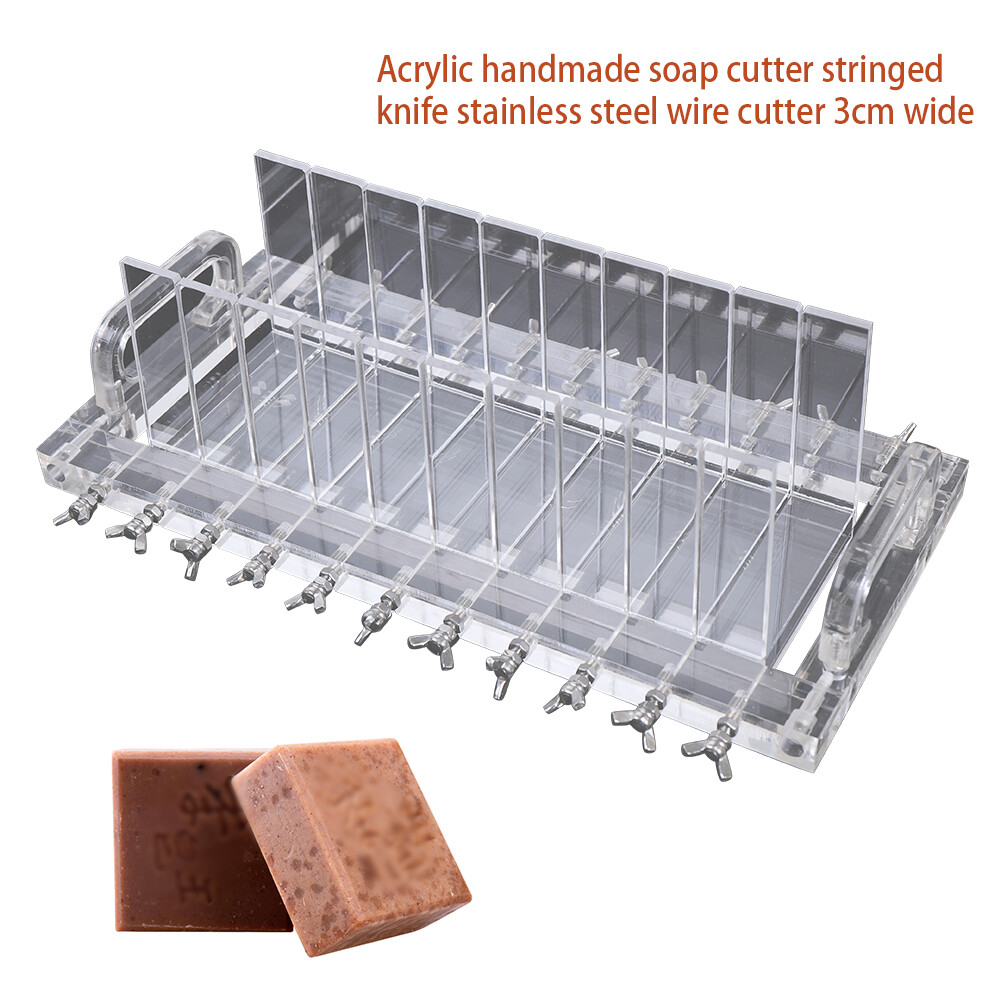 Acrylic Soap Cutter Set with Ergonomic Handle for Easy Soap Making