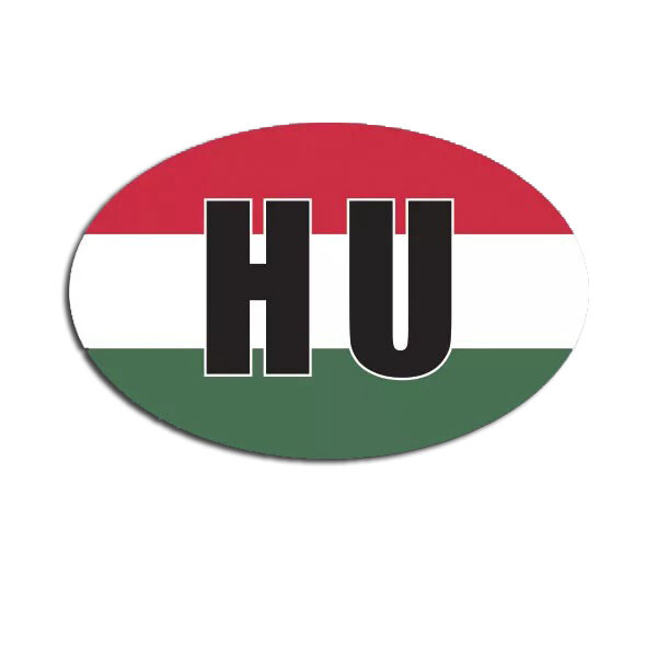 Hungary Oval Sticker Decal