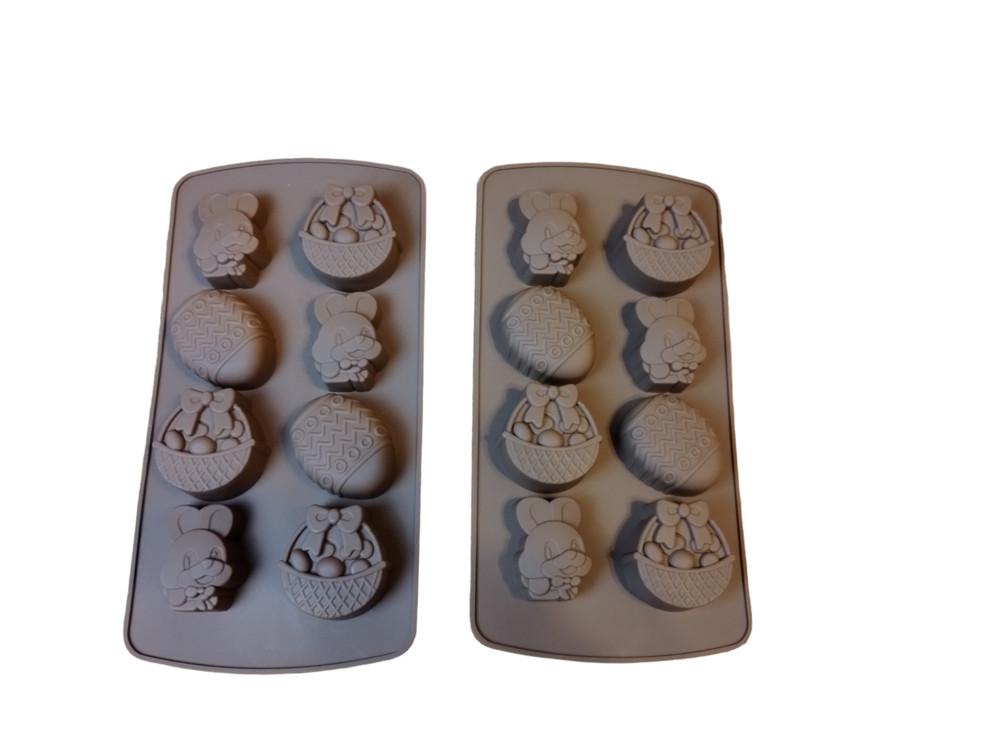 Silicone Easter Bunny and Eggs Chocolate Candy Molds - 2 Pack
