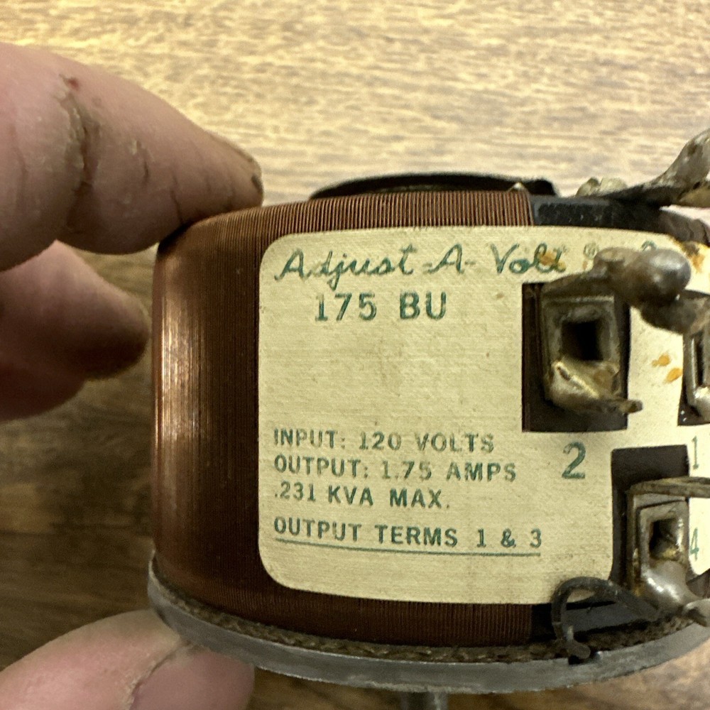 Staco,175 BU,Adjust-A-Volt Variable Transformer