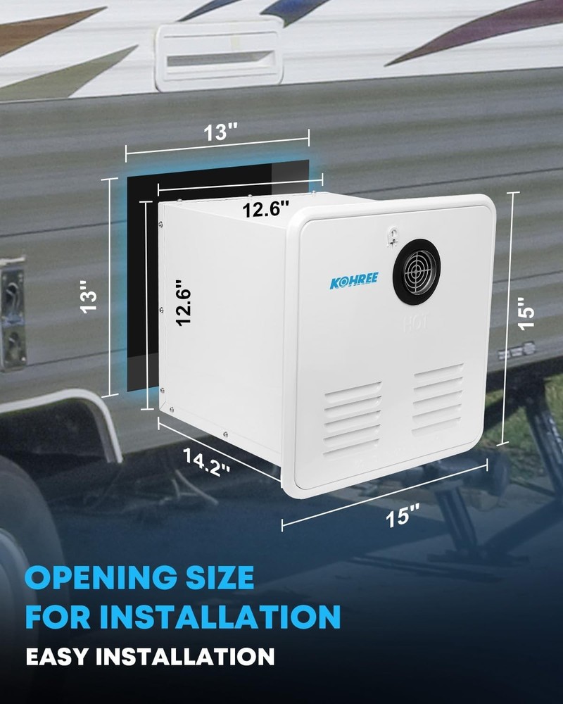 Kohree RV Tankless Water Heater, Upgraded 60,000 BTU RV Water Heater with 15 x 1