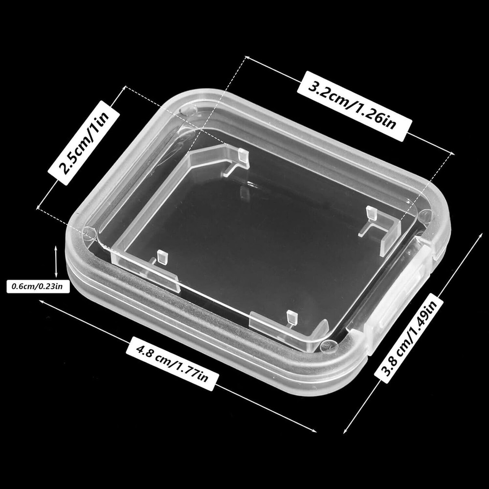 20pcs Plastic Standard SD SDHC Memory Card Storage Box Organizer Case Container