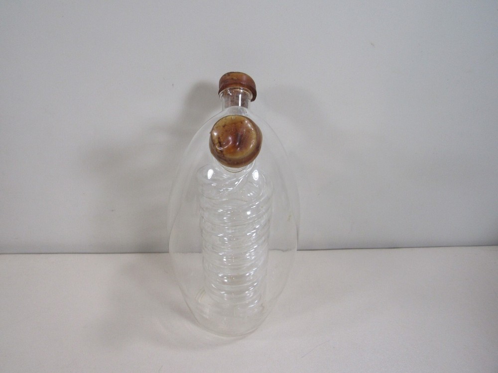 Glass Chemistry Lab Piece with 2 Necks Openings
