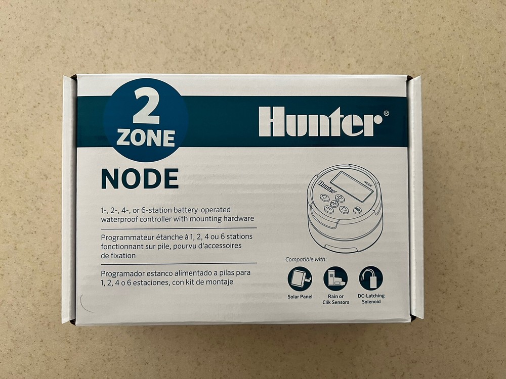 Hunter Node 2-Station Battery-Operated Controller for Automatic Irrigation