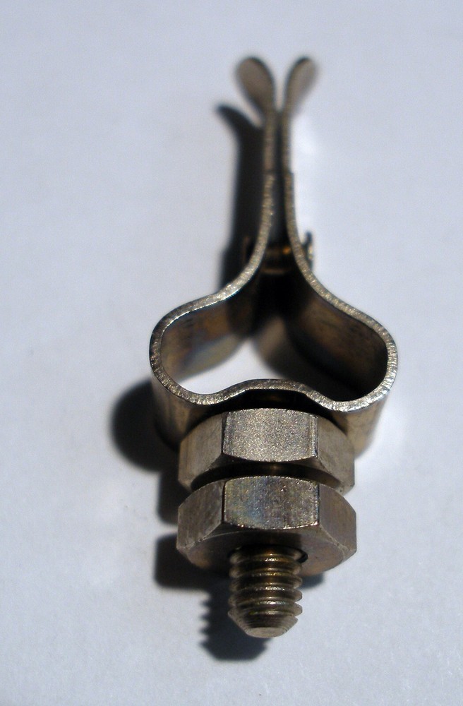 Grayhill Test Clip, 02-0 Standard Size Nickel Plated, Threaded Stud w/Hex Nuts