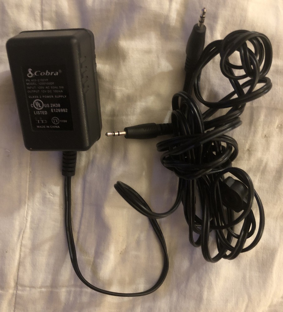Cobra Split Cable AC Power Adapter Charger 1200100DF