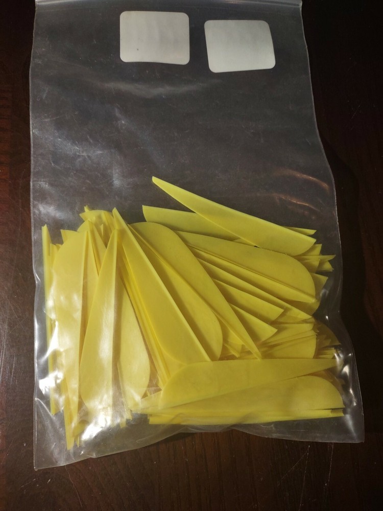 91 Yellow Fletching Vanes Archery