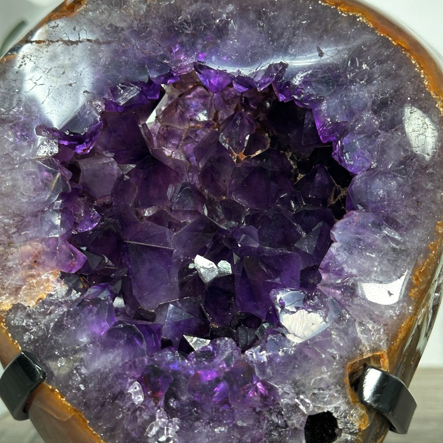 Natural Amethyst Geode with Agate Shell. MWS2431