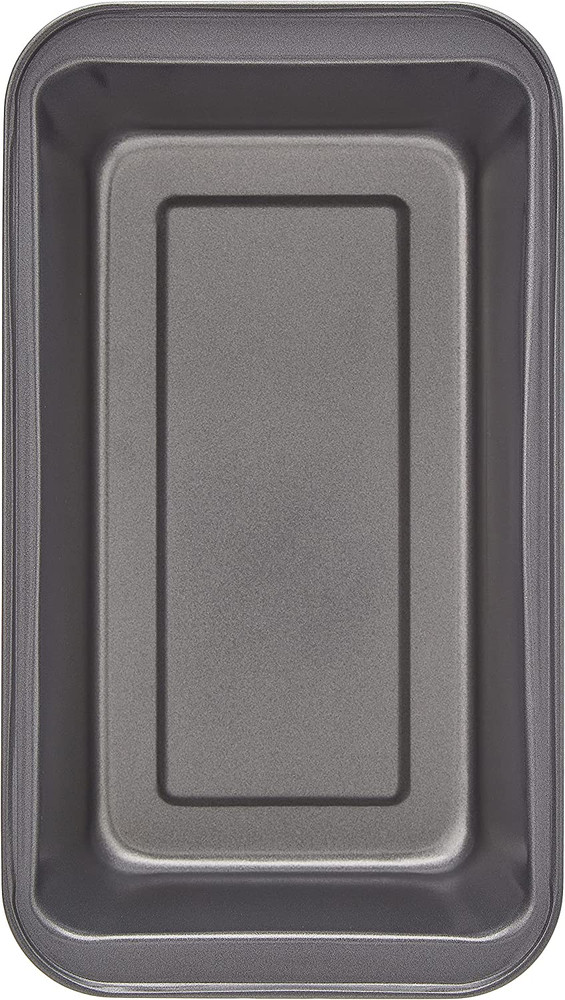Amazon Basics Rectangular Baking Bread Loaf Pan, 9.5 X 5 Inch, Set of 2, Gray