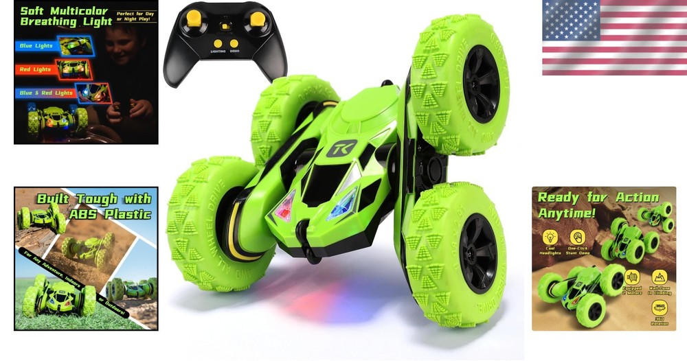 Versatile Remote Control Stunt Car for Kids - Includes Dual Joystick Controller