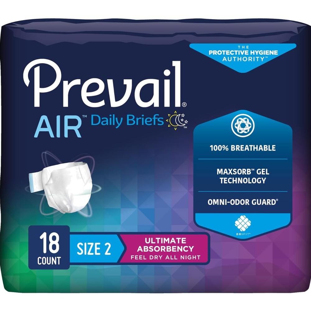 Breezers 360 Incontinence Briefs, Ultimate Absorbency, Size Two, 72 Count