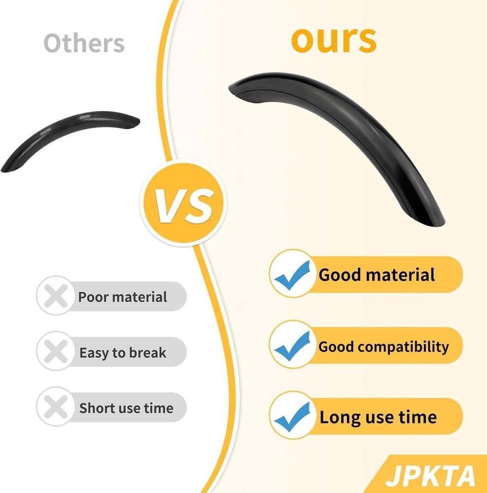 Microwave Door Handle Black Replacement Part Compatible with Some Whirlpool E...