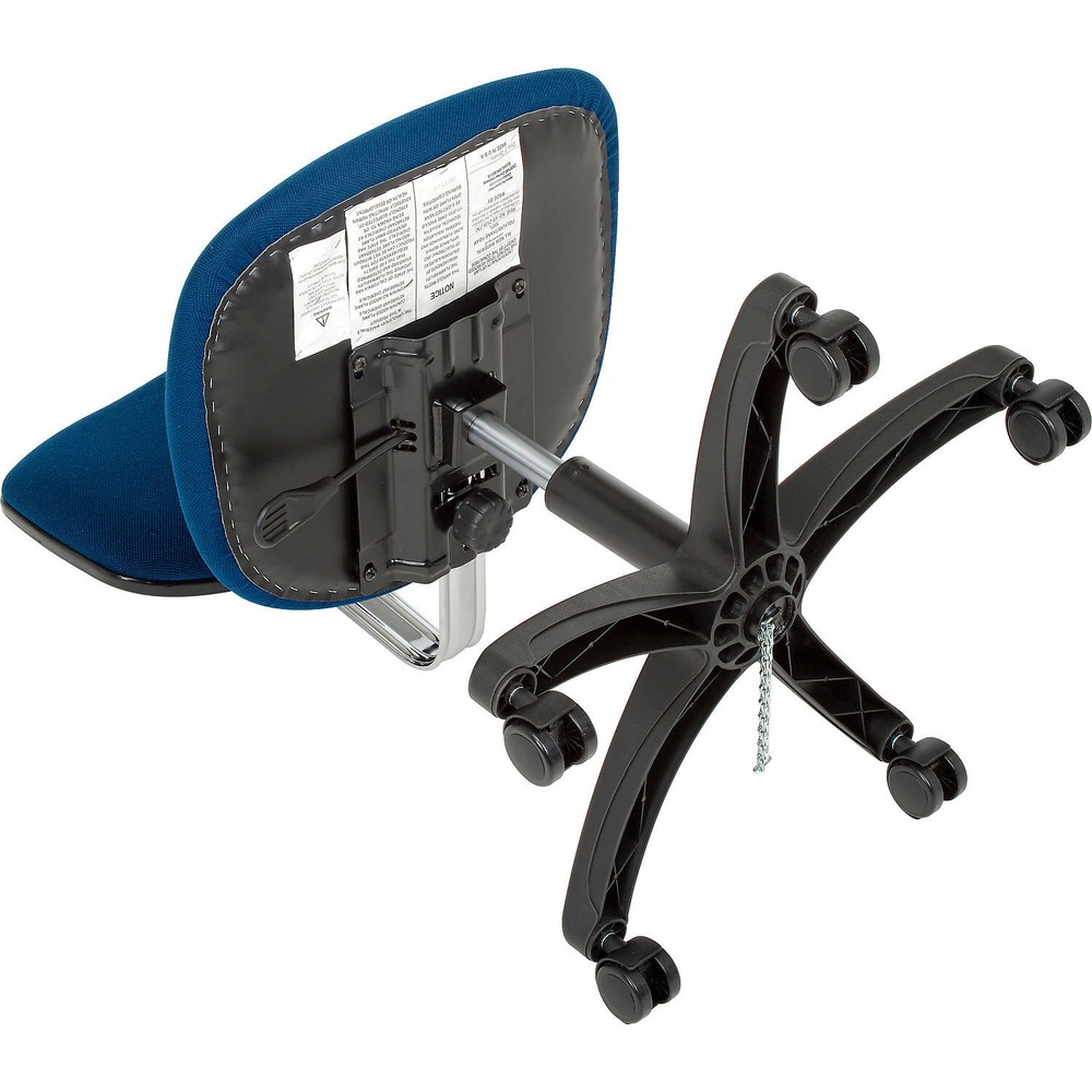 ESD Chair Fabric Navy Armless Mid Back