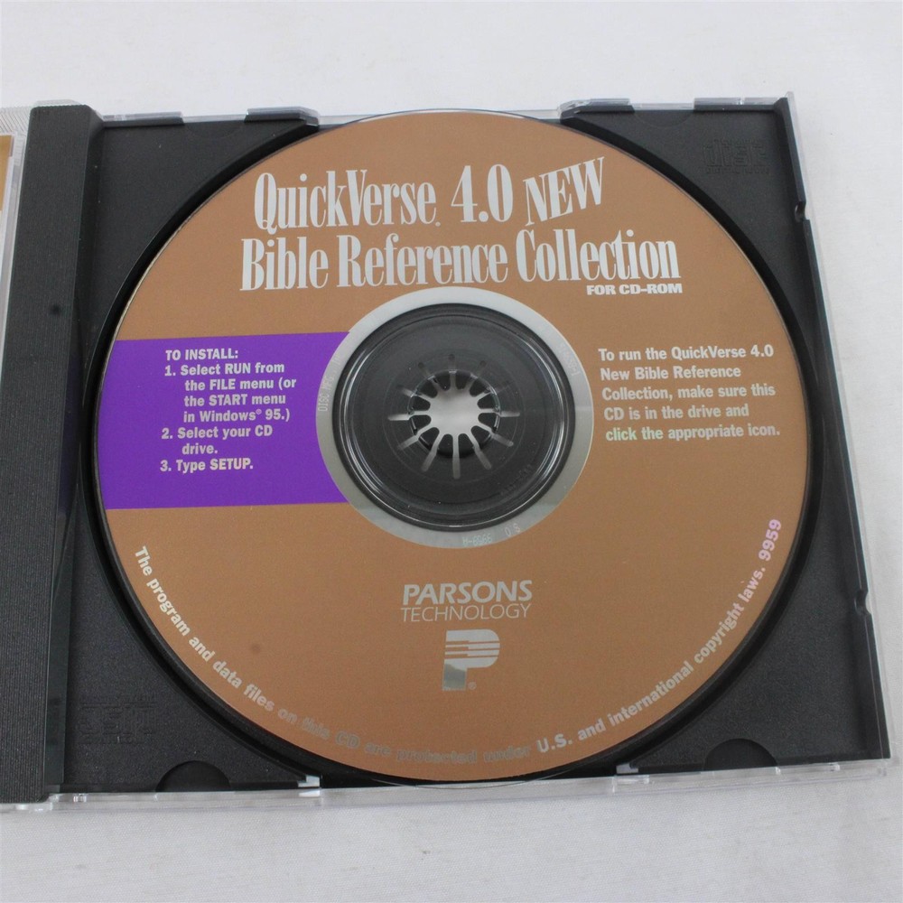 QuickVerse 4.0 Bible Reference Collection CD-ROM Parsons Technology