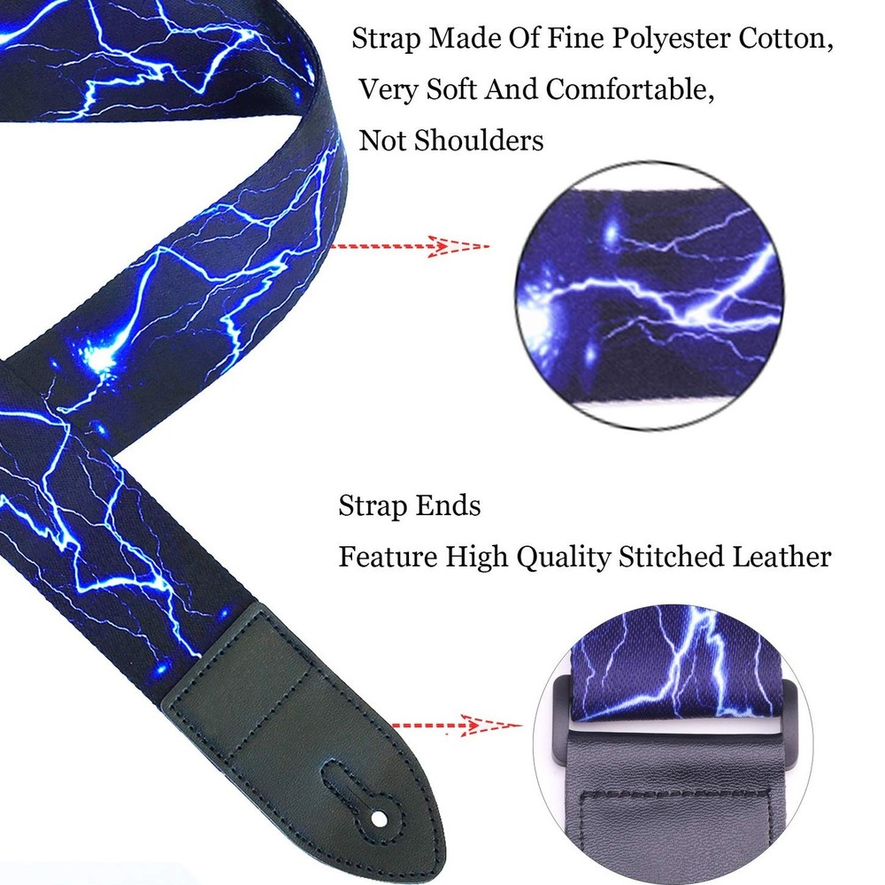 WOGOD Guitar Strap Guitar Strap-blue Light