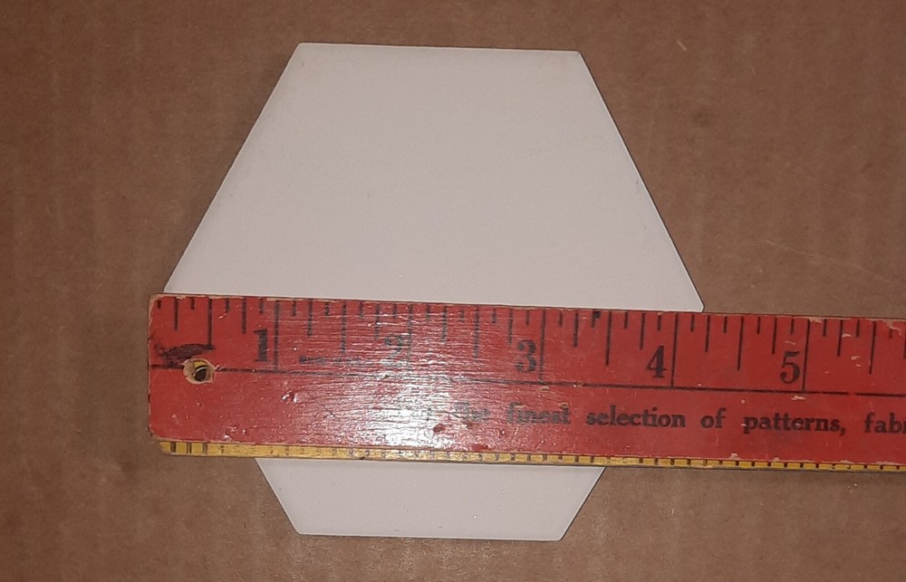 Coasters White Hexagon Absorbent Stone 3.75" x4