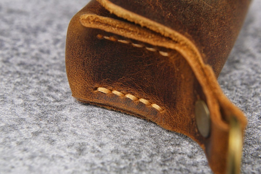 Personalized leather case with 6 dice rustic leather dice storage case