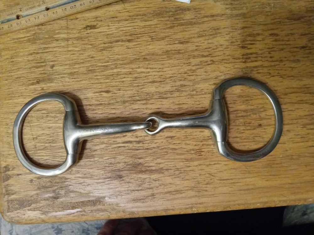 used eggbutt snaffle bit stainless steel 4 3/4 in Herrmann