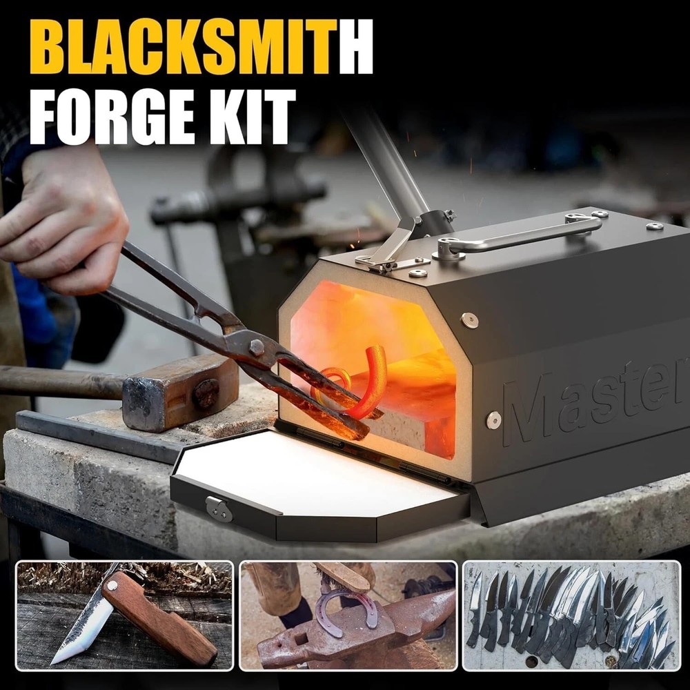 Single Burner Propane Gas Forge for Knife Making Blacksmithing Efficient Heating