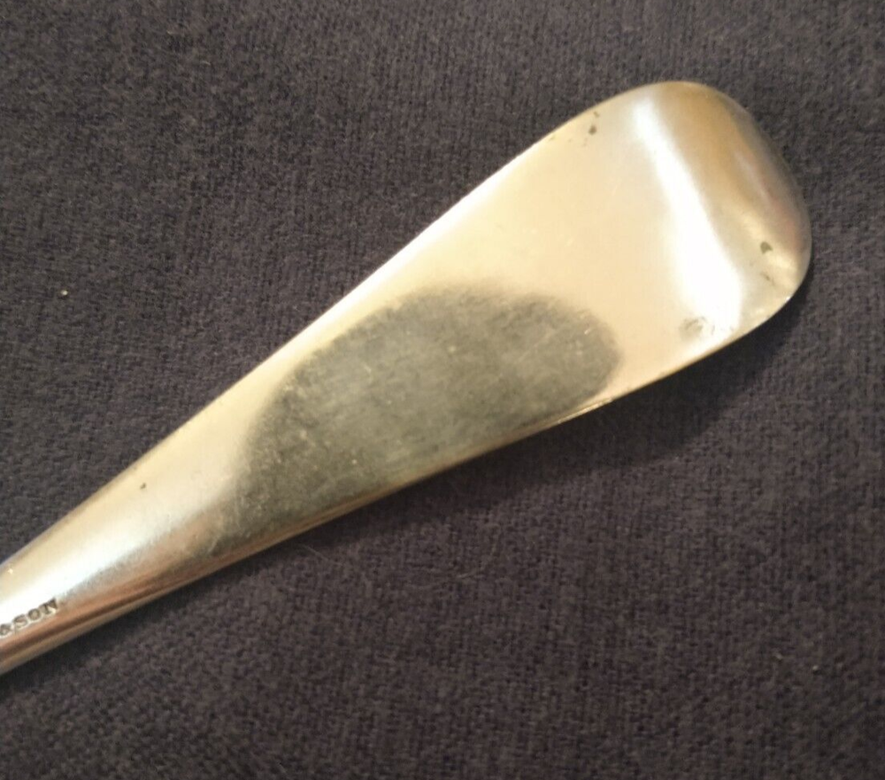 silverplated COLD MEAT (serving) FORK fancy beaded SHELL PATTERN Jarvis & Son