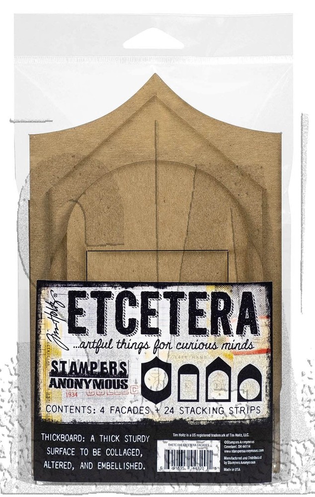 Tim Holtz Etcetera - Facades, Bundle of 4 Facades and 24 Stacking Strips